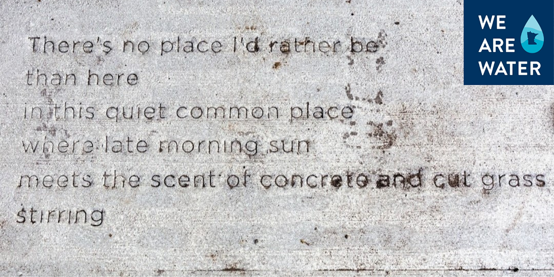 Sidewalk poem Untitled (2009) by Pam Haas, photo by Public Art Saint Paul.