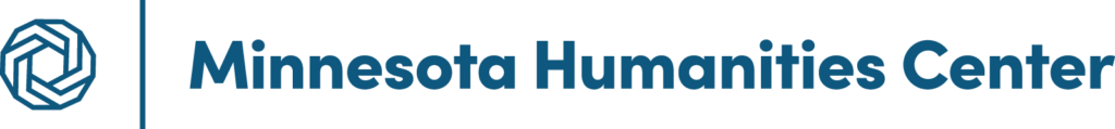Minnesota Humanities Center one-color light blue horizontal logo.