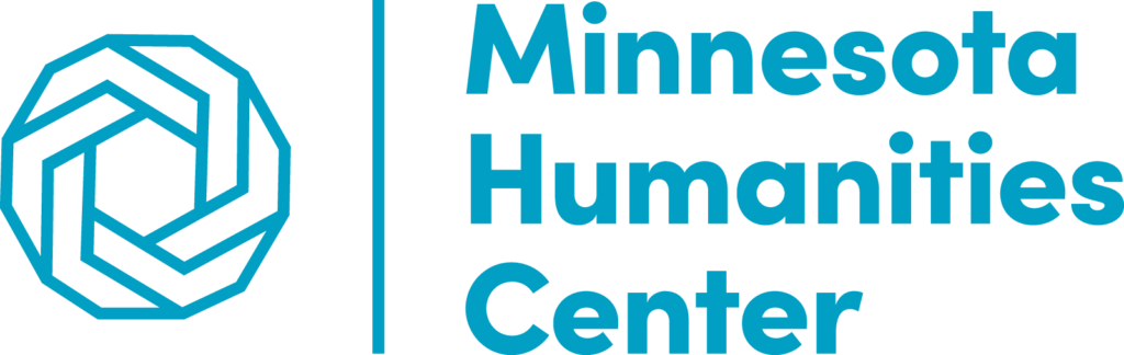 Minnesota Humanities Center one-color light blue stacked logo.