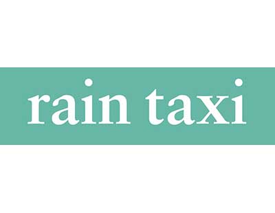 Rain Taxi logo.